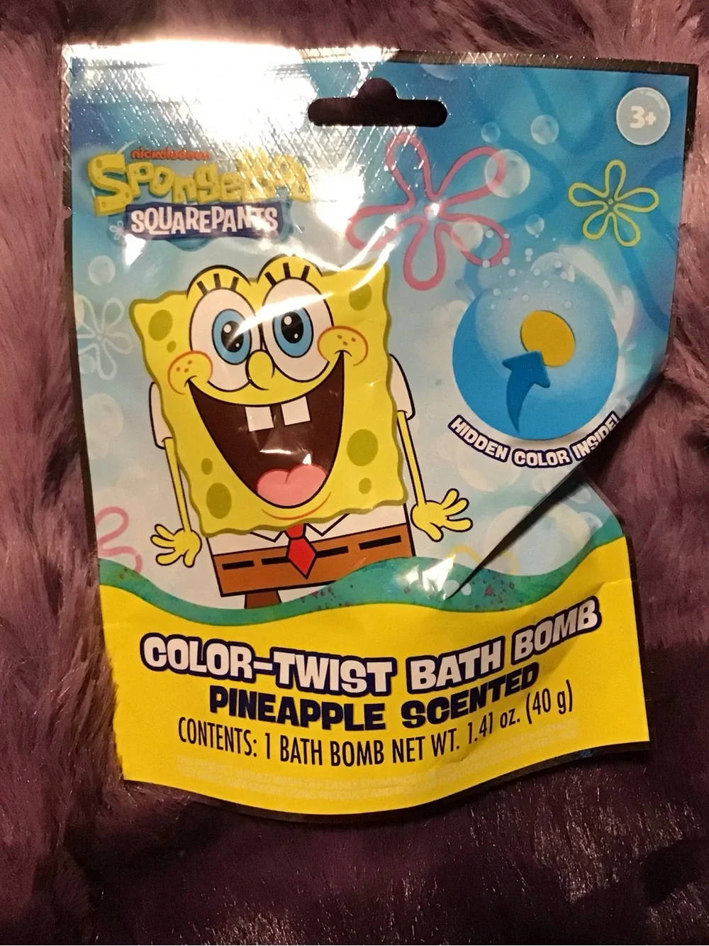 SpongeBob Squarepants Yellow & Blue Color-Twist Bath Bomb
